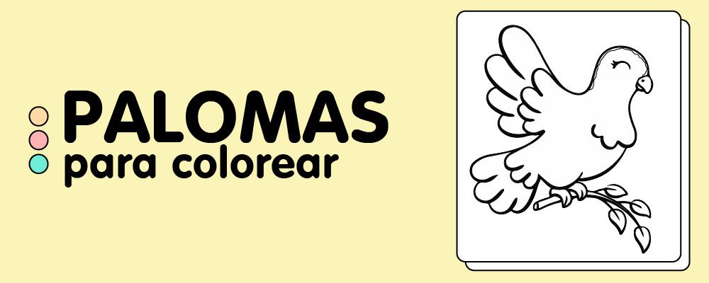 En este momento est&aacute;s viendo Palomas para colorear