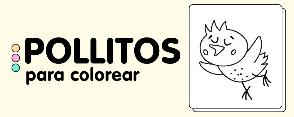 En este momento est&aacute;s viendo Pollitos para colorear