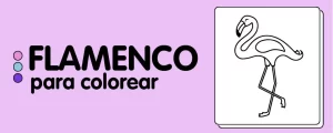 animales para colorear-FLAMENCO