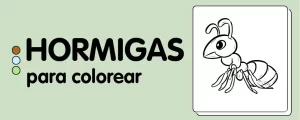 animales para colorear-Hormigas