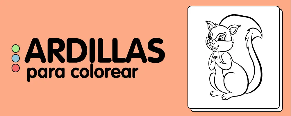 En este momento est&aacute;s viendo Ardillas para colorear