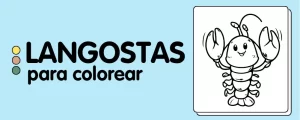 animales para colorear LANGOSTAS