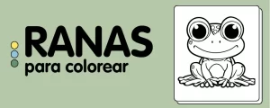 animales para colorear RANAS