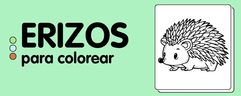 En este momento est&aacute;s viendo Erizos para colorear