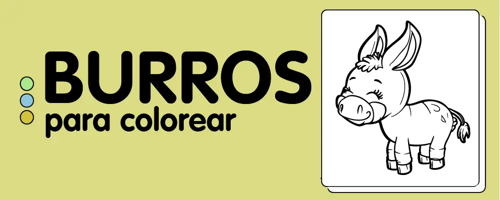 En este momento est&aacute;s viendo Burros para colorear